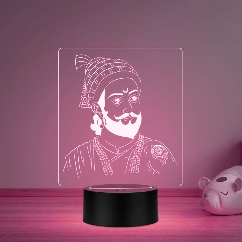 Chhatrapati Shivaji Maharaj Night lamp 7 Color Changing Light
